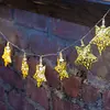 Metal star christmas string lights battery or solar operated