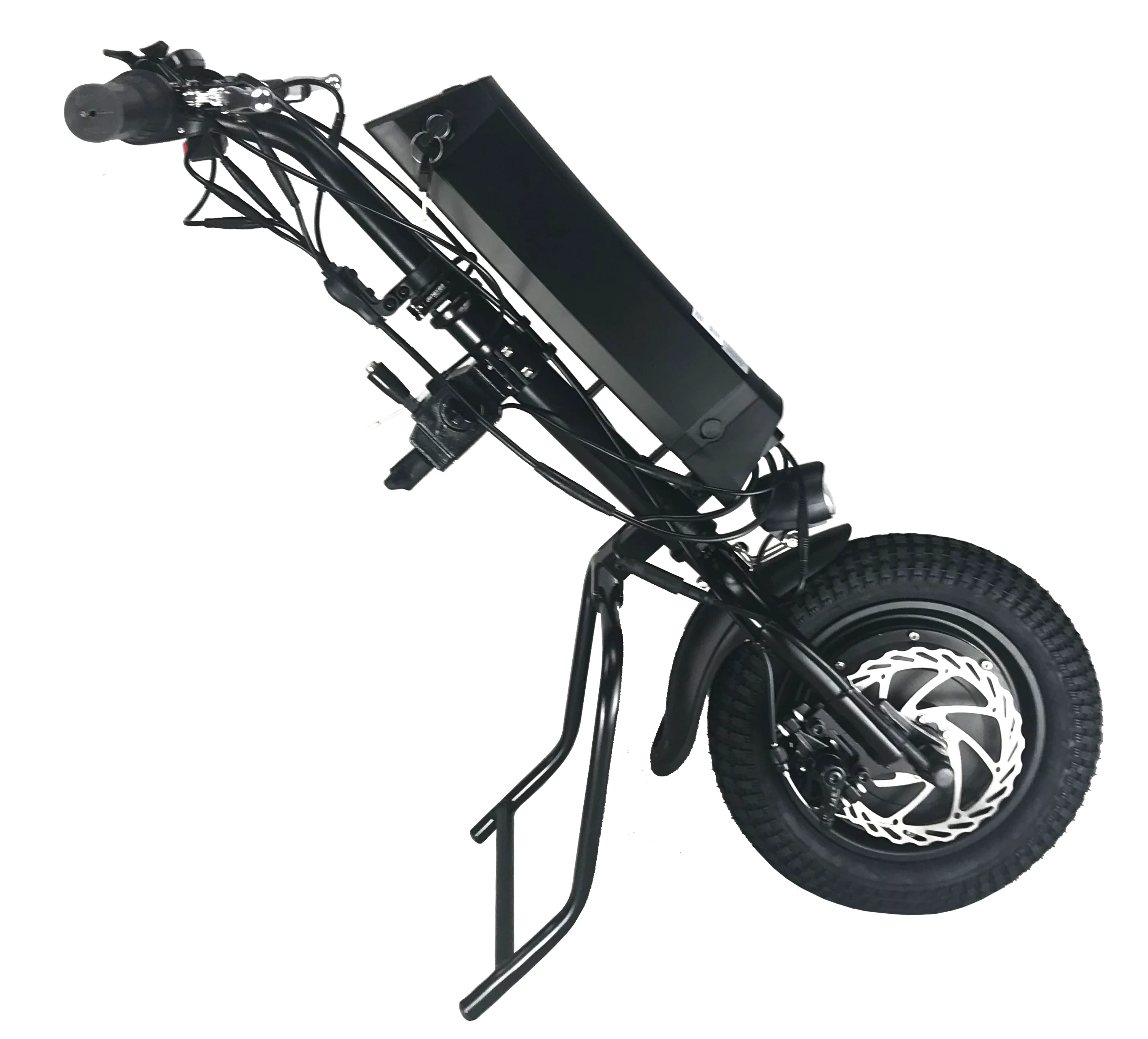 larger torque 36v 500w full wheel motor wheelchair attachment electric handcycle with 11.6ah battery