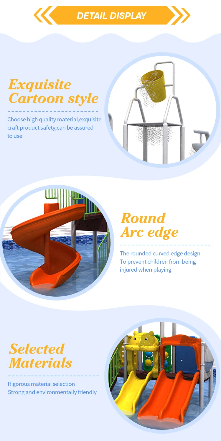 Children Outdoor Amusement Equipment Playground Water Slide Playground