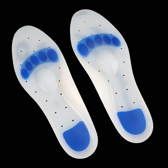 

Full length Sports Silicone Gel Running Insole for flat feet Insoles Arch Support Orthopedic Plantar fasciitis, White