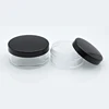 Eco friendly plastic 5g 10g 20g 50g 30g 30ml 1oz 30 gram clear loose powder jar container with sifter black lid