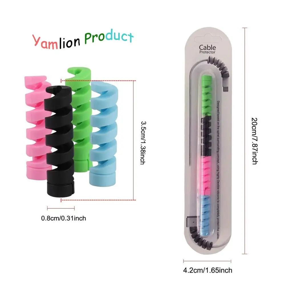 

Spiral Cable Protector Charger Cable Saver Micro USB Protector