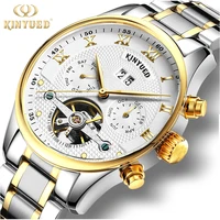 

KINYUED 009 Men Automatic Mechanical Round Shaped Stainless Steel Month Week Date Show Watch
