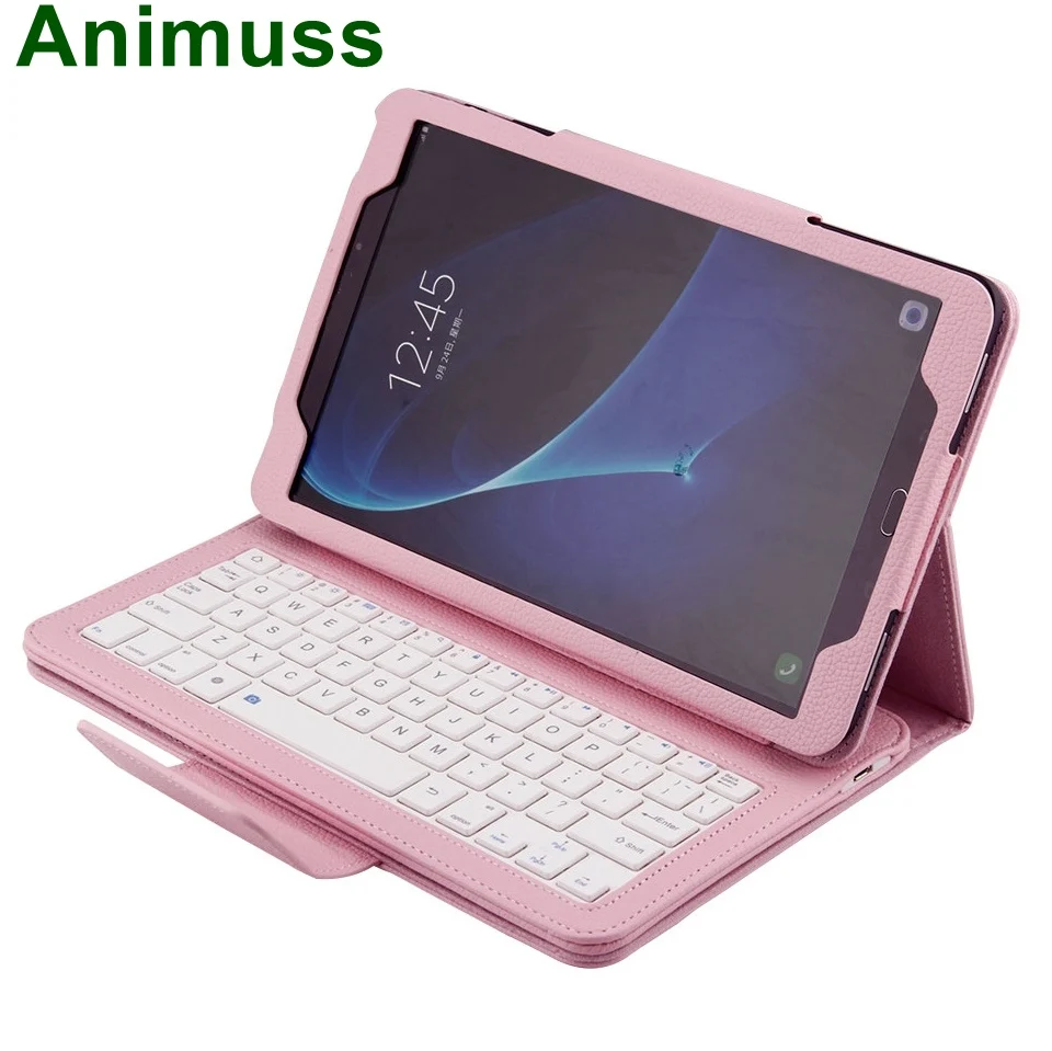 

PU Leather Cover Case Wireless Blue Tooth Keyboard for Samsung Galaxy Tab A 10.1 T580