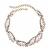 Alloy vintage crystal hollow short clavicle chain diamond necklace women fashion personality statement necklace