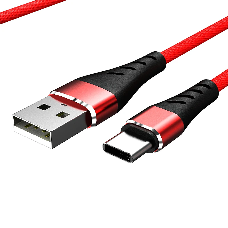 

IhaiTun Brand fashion Long SR 1meter 3ft Fabric braided cheap usb type c cable, Gun-black or customized