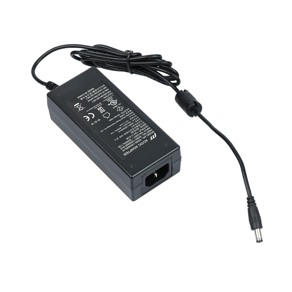 SW60-12005000-W / POWERTEK 12V 5A Desktop AC/DC Power Adapter 60W Power ...