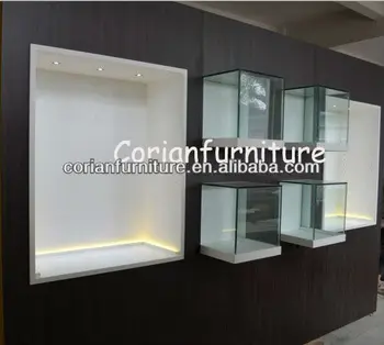 Corian Built Shop Display Cabinets Buy Cosmetic Display Cabinet