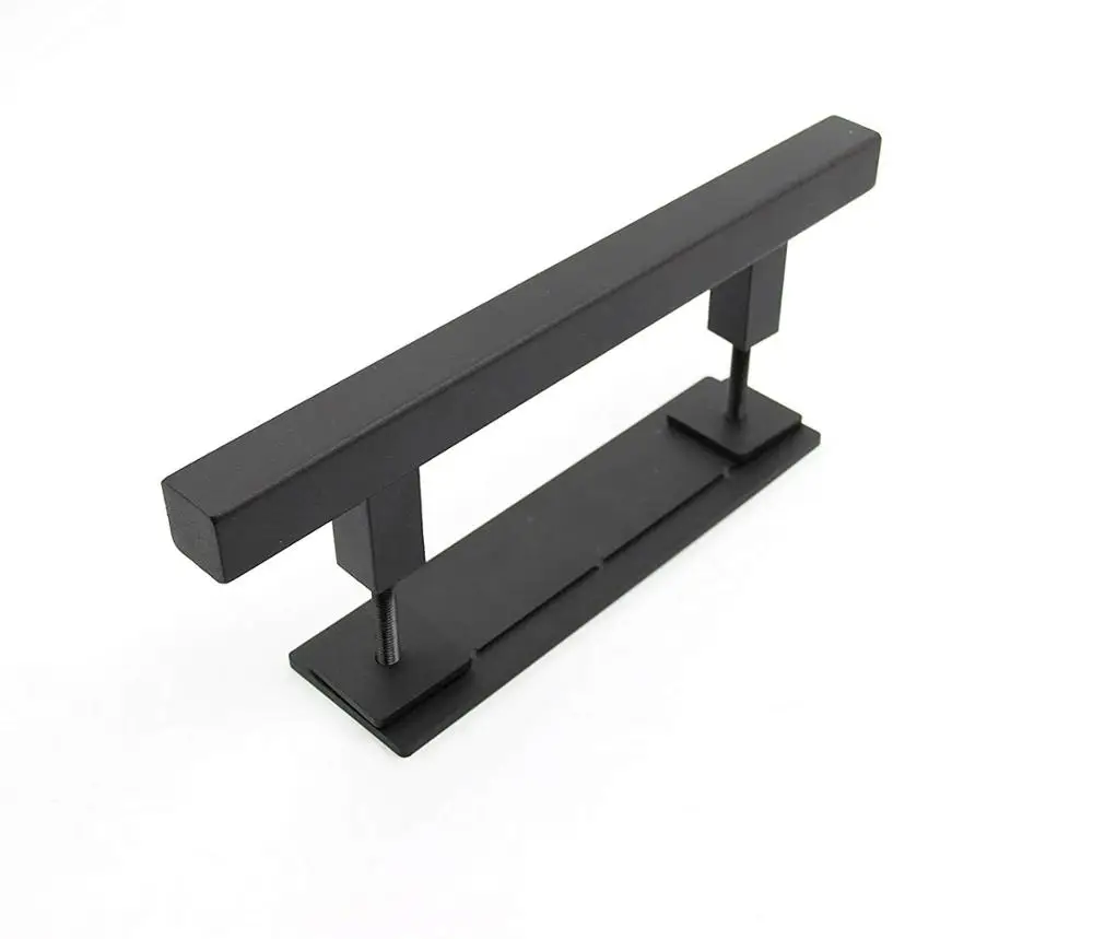 12" Square Pull and Flush Door Handle Set Heavy Duty Powder Coated Black Sliding Barn Door Handle Hardware