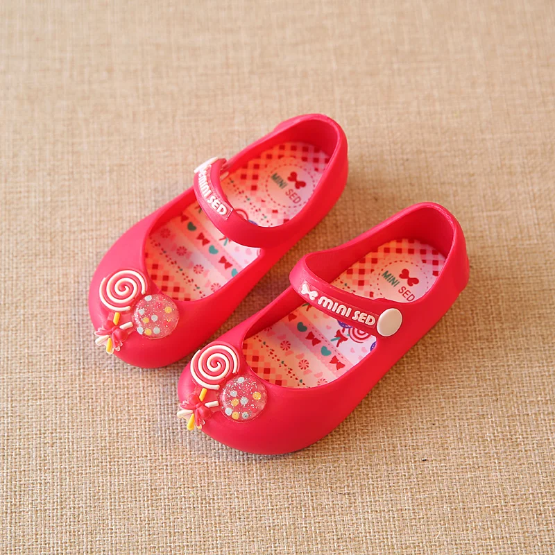 Lollipop Mini Melissa Girls Sandals MINI SED Brand Lollipop Jelly Shoes Non Slip Wear Resistant Melissa