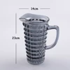 new design electro plating smoky gray amber colourful iridescent pouring glass juice jar jug