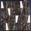 Echelon exterior interior granite mix glass tile stone slate tile mosaic with mesh back for kitchen backsplash, wall, borders