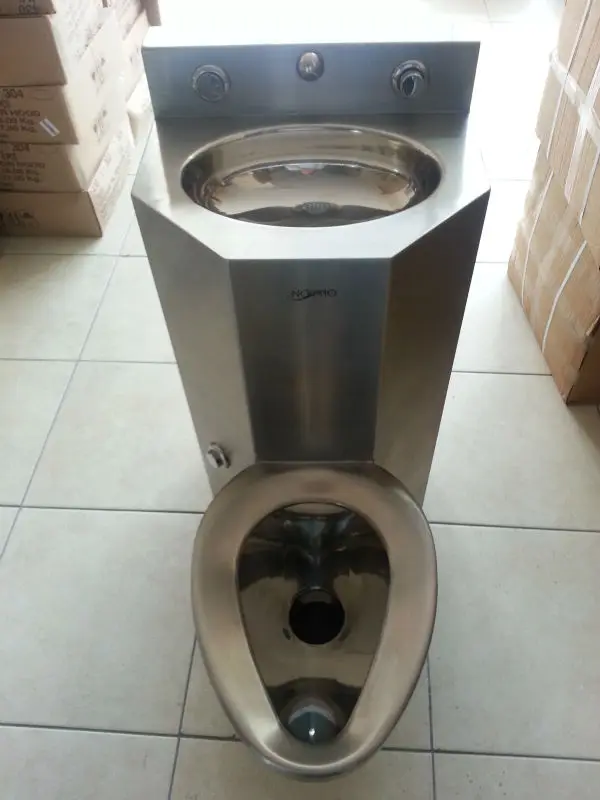 Acier inoxydable Toilettes Prison combinaison toilette et évier NRM5002Sall Acier inoxydable Toilettes Prison combinaison toilette et évier NRM5002Sall ~ Wasbak Plasbak_184625