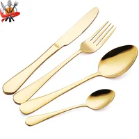 

Modern gold cutlery set for wedding ,gold flatware set, spoon and fork knife silverware