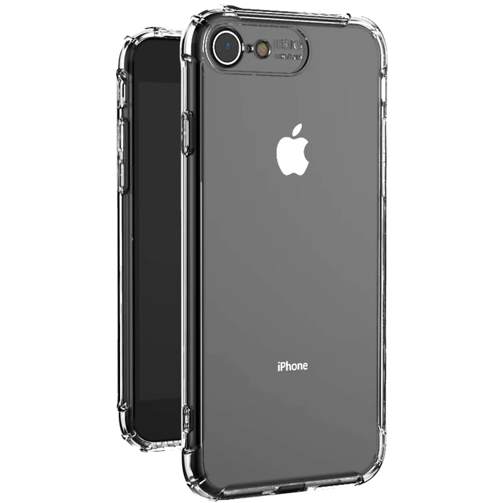 

Free Shipping OTAO Airbag Shockproof Phone Case For iphone X 8 7 6 6s Plus Gradient Transparent Soft TPU Mobile Cover