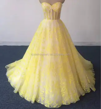 yellow green gown