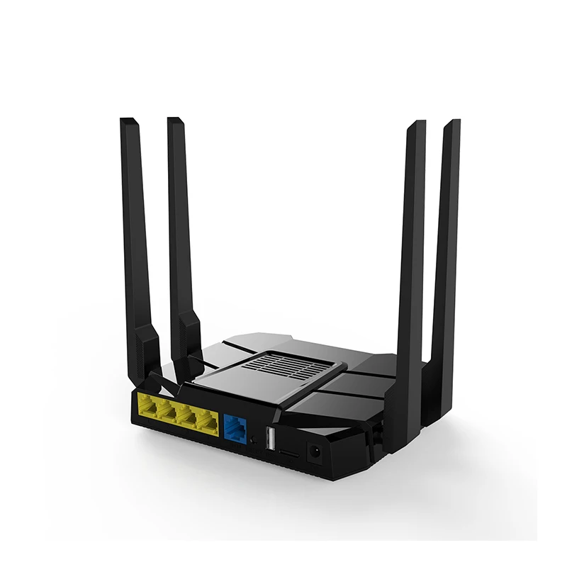 

MTK7621A 1200Mbps dual band 2.4Ghz&5.8Ghz gigabit port wireless wifi router, Black