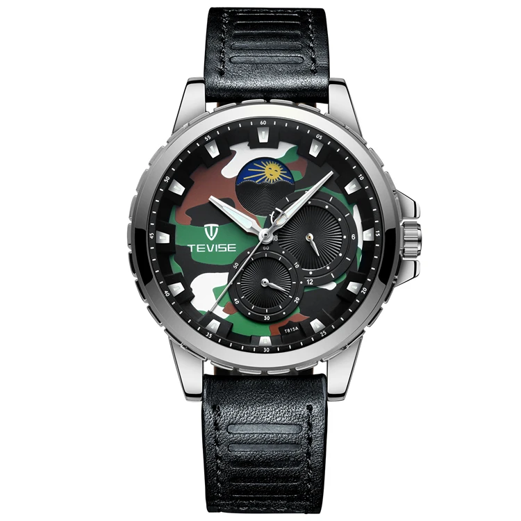 

TEVISE T815A Automatic Watch Men Mens Watches Top Brand Luxury Mechanical Watches Stainless Steel Luminous Waterproof Wristwatch