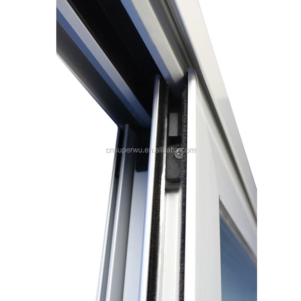 Shanghai Superwu China new design aluminum balcony auto sliding glass door double glazed