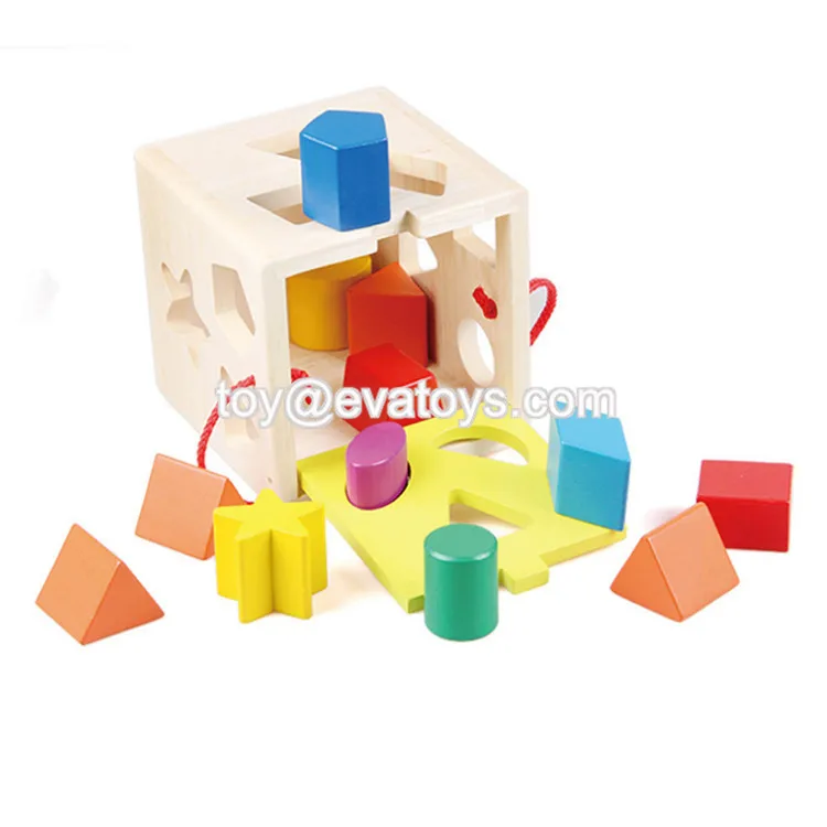 Best Montessori Learning Baby Wooden Shape Sorter Toys For 1 Year Old