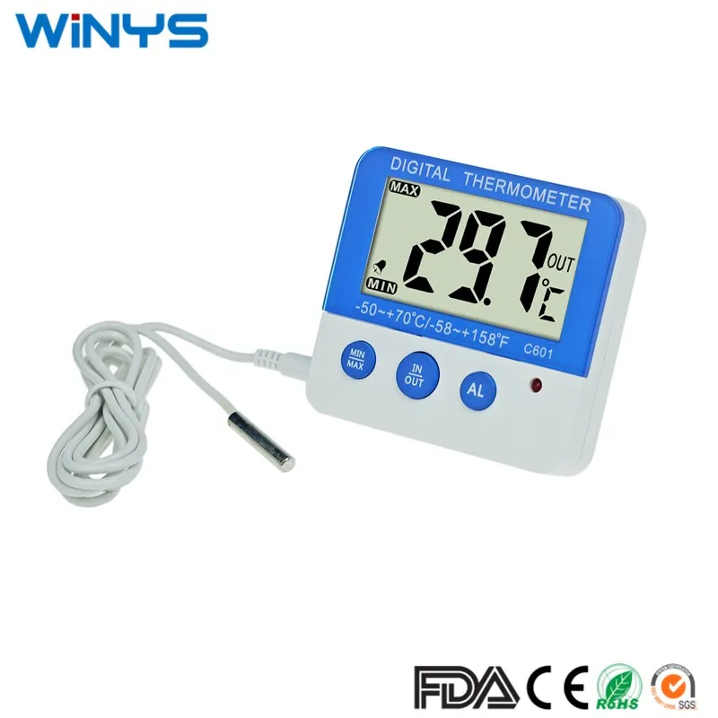 C601 Digital Electronic Lcd Refrigerator Thermometer Wall