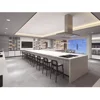 Reconstituted Stone quartz solid surface kitchen top Island office dinning table