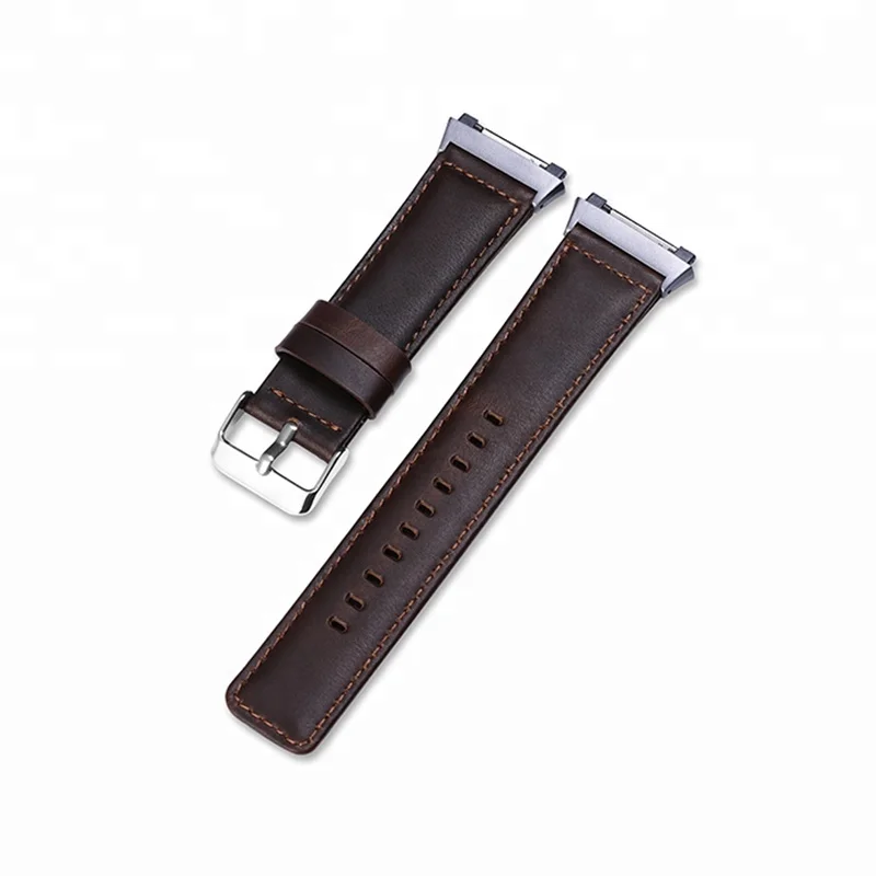 

New Brown Italican Vintage Calf Leather for Fitbit Ionic Bands with Connector Wristband Smart Watch Band Fitbit Watch Strap