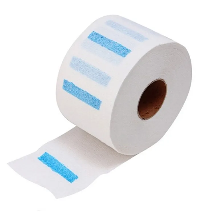 

Disposable hair beauty salon ruffles strip roll neck paper for barber, White