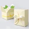 Solid yellow small fresh square candy packaging bow cute gift box