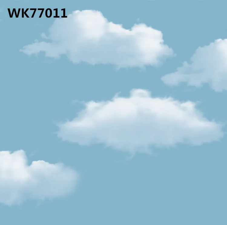 Blue Sky And White Cloud Wallpaper Vinyl Wall Decor Wallpaper For