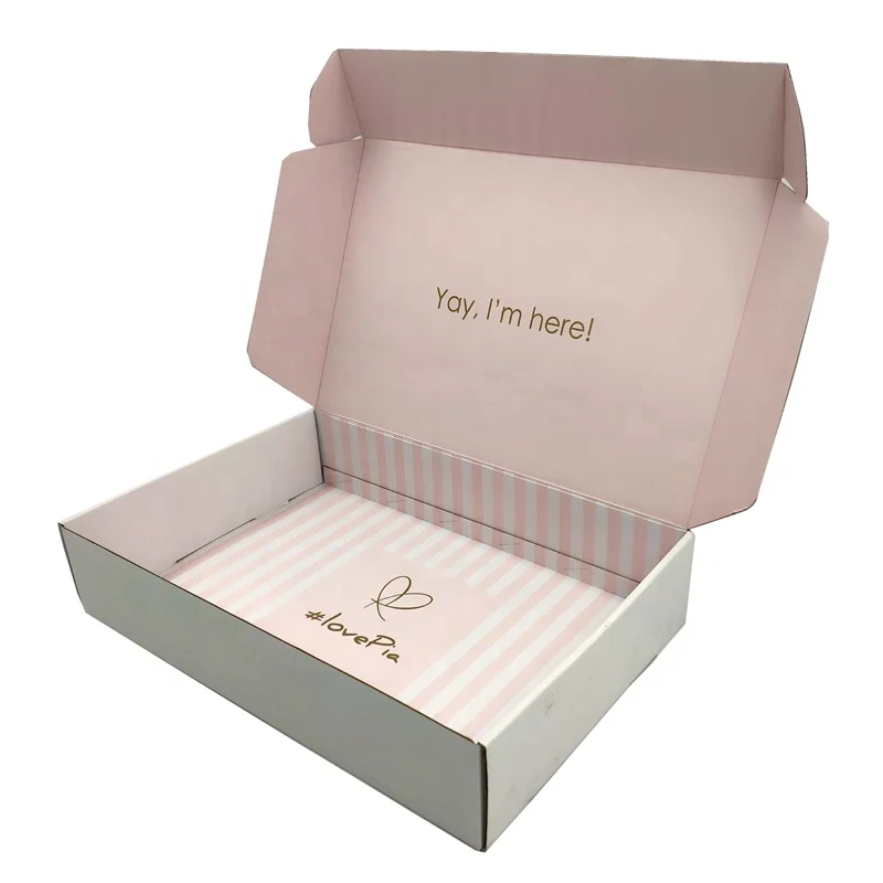 Larger Pink Color Durable hat mailer shipping box