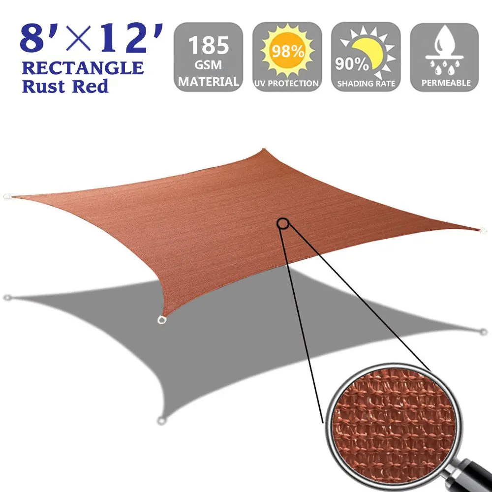 Rectangle Sun Shade Find Deals On Line Get Quotations Shade Beyond 12 X 16 Rust Red Color Rectangle Sun Sail Uv Block