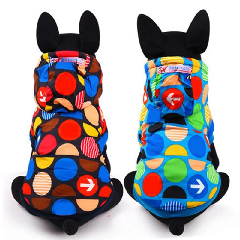 

JY431 thickening dog cotton-padded clothes colorful fashion winter coat