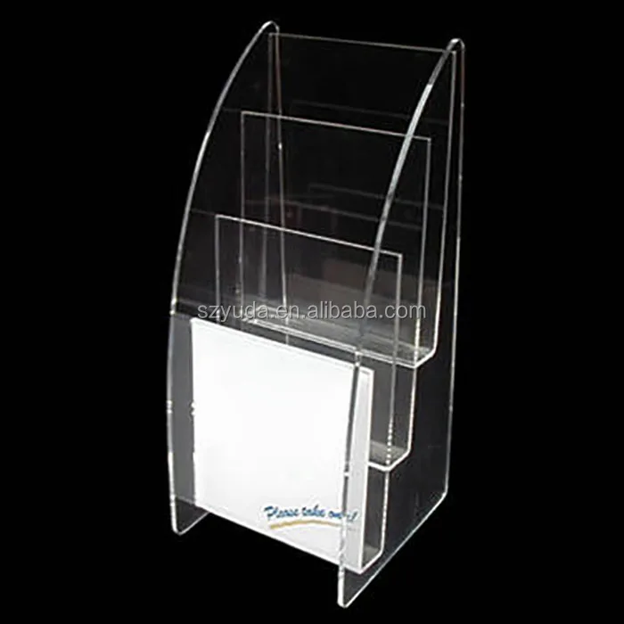 3mm Single Tier Acrylic Display Rack Hanging Wall Mount Clear Acrylic ...