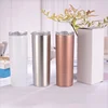 20oz Double Wall Skinny Vacuum Insulated Tumbler Thermo Stainless Steel coffee mug car with lid and straw