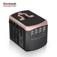 

Wontravel newest 4.6A output travel adapter multi plug 4 USB charger power universal plug adaptor