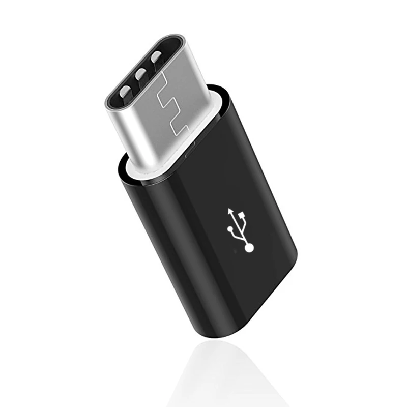 

ABS Type C To Micro USB Adapter For Notebook, Black;white