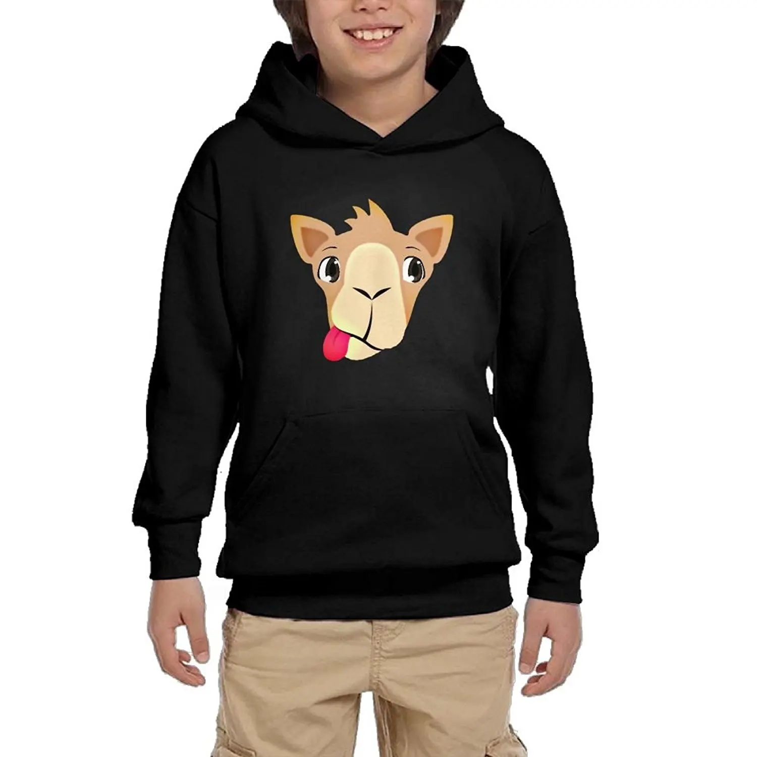 DTMN7 Giraffe Graphic Printed 100% Cotton Hoodie For Teens Spring Autumn Winter