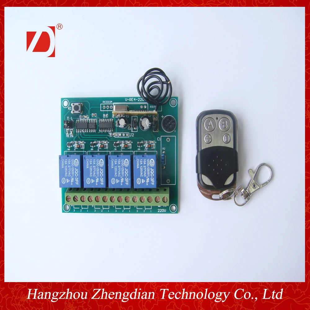 4 Channel Gate Remote Control Receiver With 315mhz And 433mhz Buy