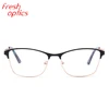 Ready made colorful eyeglasses metal optics glasses for unisex optical frames