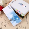Kraft paper cover sticky note pad convenient memo pad with color paper index and ball pen