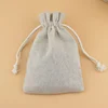 Best Selling Mini Drawstring tote Cotton Canvas Print Logo Custom Coin Purses Gift Small Organizer Bag