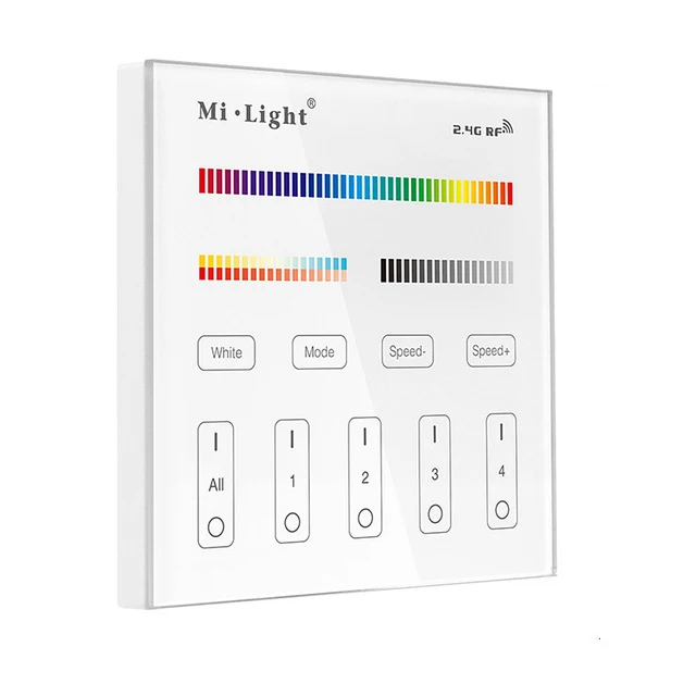 Milight T4 4-Zone RGB+CCT Wall Hanging LED Touch Switch Panel Remote Controller for Mi light RGB+CCT controller