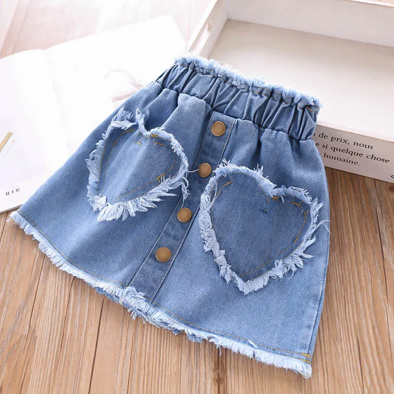 

summer denim skirt kids clothing girl skirt jeans fashion boutiques children clothes wholesale lots baby outfit BY19629