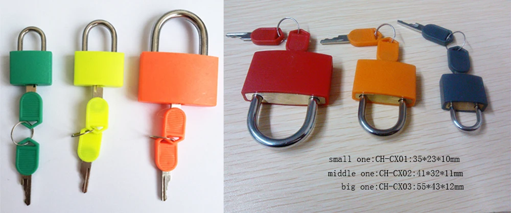 Ch-cx01 20mm Key Padlock With Colorful Abs Cover - Buy Key Padlock,Key ...