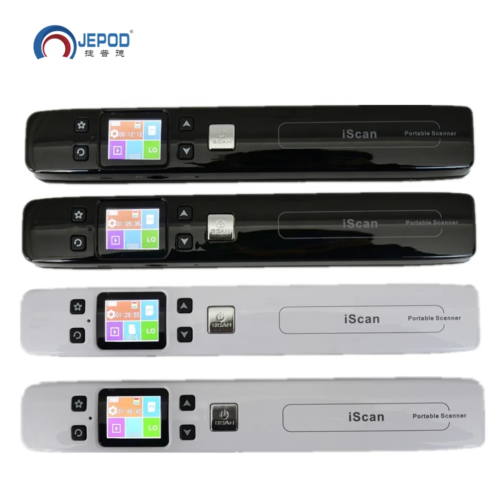 JEPOD Iscan Mini escáner portátil de 1050 DPI de A4 documento escáner JPG y PDF formato escáner de código de barras de la pluma