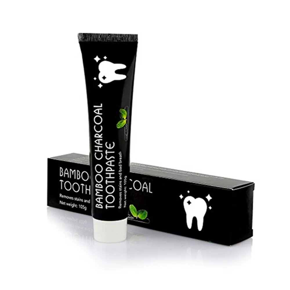 

Natural Carbon Toothpaste Bamboo Charcoal Activated Flouride Free Toothpaste, Black