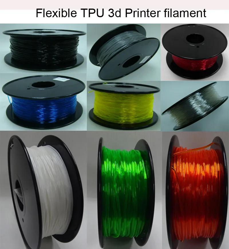YOYI brand 1.75mm flexible 3d printer filament factory sale high quality tpu filament