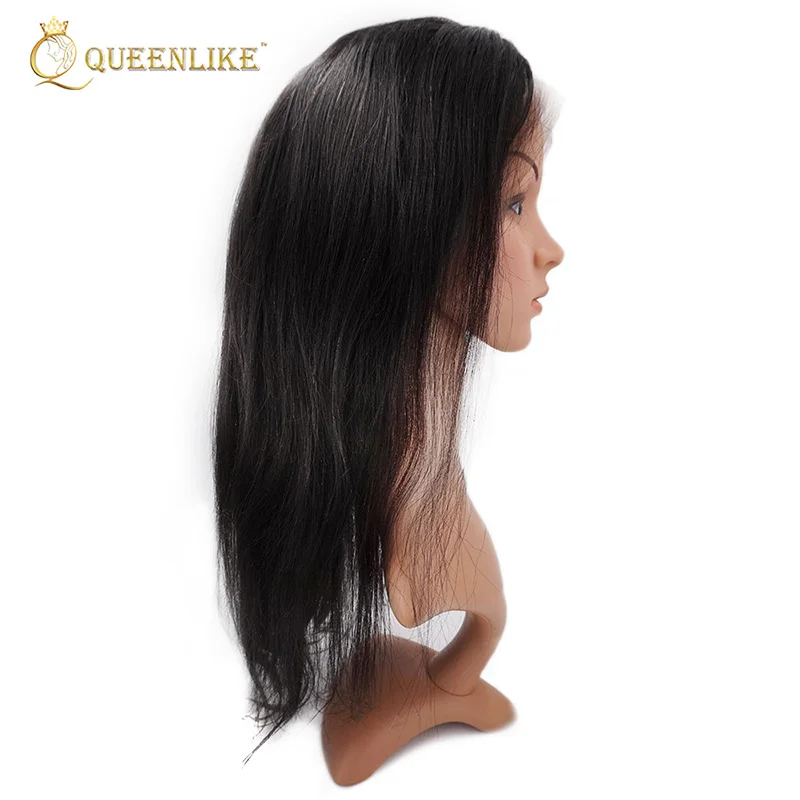 

16 inch straight human hair bob front lace wig