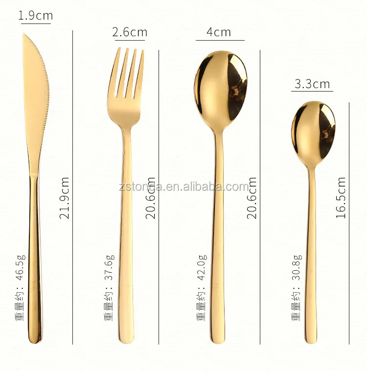 Wholesale Bulk Flatware Stainless Steel Cutlery Gold Plated Rainbow Pvd